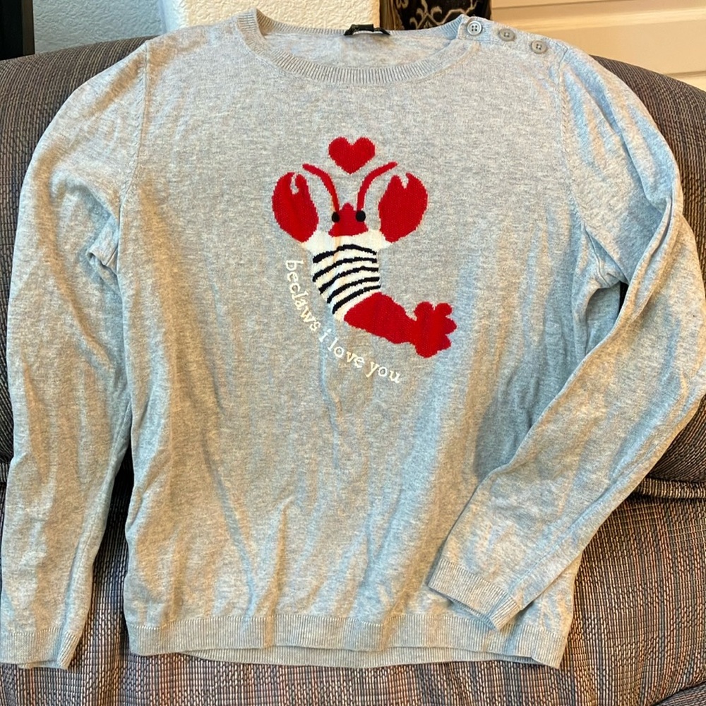 Lobster Love sweater Talbots - Picture 2 of 5